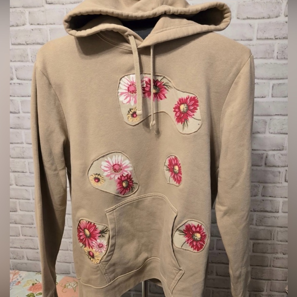Floral Tan Hoodie
